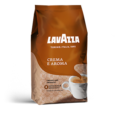 Кава в зернах Lavazza Crema E Aroma 1 кілограм натуральний зерновий італійський середньої обсмажування, фото 1