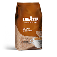 Кава в зернах Lavazza Crema E Aroma 1 кілограм натуральний зерновий італійський середньої обсмажування