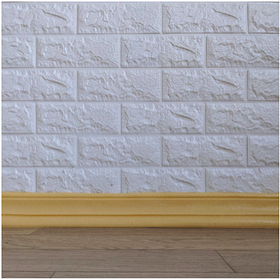 Плінтус багет гнучкий самоклеючий на підлогу і стелю 240х8 см, Бежевий