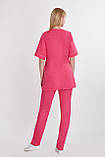 Костюм медичний жіночий Аврора (батист, рожевий, р. 42-64) Марія, фото 2