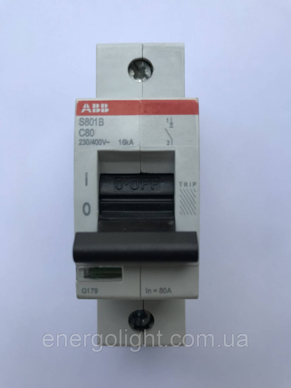 Автоматичний вимикач 1-фазний ABB (S801В) тип C 80A, 16kA