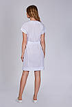 Халат медичний жіночий Мілена (батист, білий, р. 42-56) Марія, фото 2