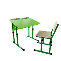 Парта шкільна антисколіозна одномісна +стілець / Парта шкільна протисколіозна одномісна +стілець