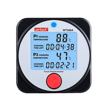 Термометр цифровий для барбекю 2-х канальний Bluetooth, -40-300°C WINTACT WT308A, фото 4