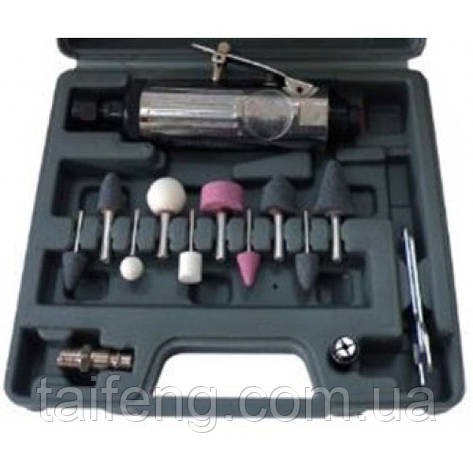 Зачисна пневмомашинка з комплектом шліфувальних каменів AIRKRAFT TP-201 K, фото 1