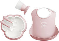 Набор детской посуды BabyBjorn Baby Dinner Set Powder Pink Розовый (7317680700643)