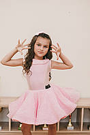 Рейтингова сукня з гіпюру ніжно- рожевого кольоруМодель №046