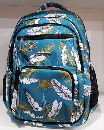 Рюкзак шкільний для дівчинки бірюзовий ортопедичний з яскравим малюнком Квіти Dolly 546 розмір 30х39х21 см, фото 1