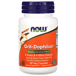 Gr8-Dophilus Now Foods 60 капсул