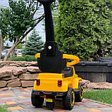 Каталка-толокар з батьківською ручкою BAMBI M 4288-6 жовтий, фото 5