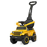 Каталка-толокар з батьківською ручкою BAMBI M 4288-6 жовтий, фото 6