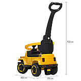 Каталка-толокар з батьківською ручкою BAMBI M 4288-6 жовтий, фото 10