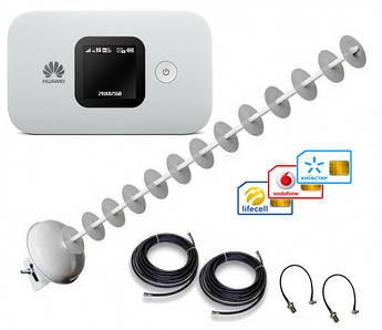 4G комплект Huawei Huawei E5577s-321 (Black) + Антена Стріла MIMO 1700-2170 МГц 2х20дБ