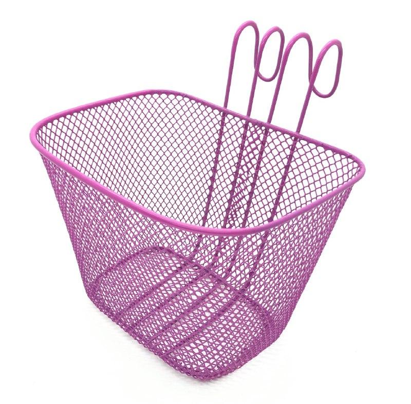 Кошик дитячий для велосипеда самоката рожевий сітка, фото 1