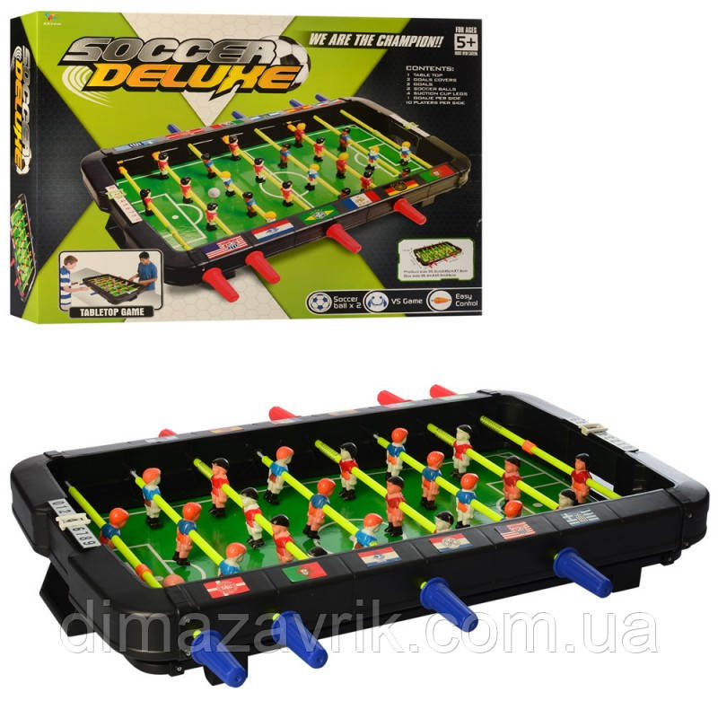 Футбол 2154 на штангах, шкала ведення рахунку, м'яч 2 шт., у коробці 56,5-46-9 см, фото 1