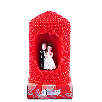 Свеча свадебная Красная 8 см х 5 см