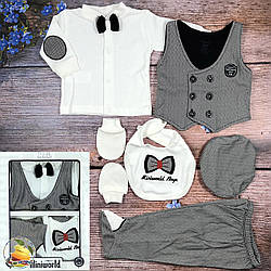 Костюм з жилеткою для малюка в подарунковій упаковці Розмір: 0 - 3 місяці (20578-2)