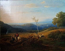 Картина Сільський пейзаж, худ. Willem Roelofs 1845 рік, фото 3