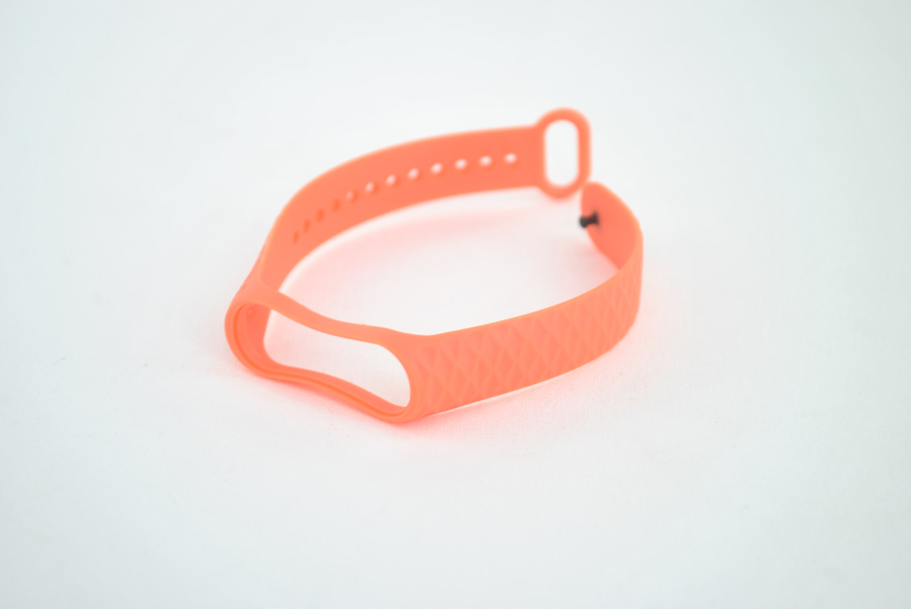 Ремінець для фітнес браслета Xiaomi mi band 3/4/5 Ромб Orange