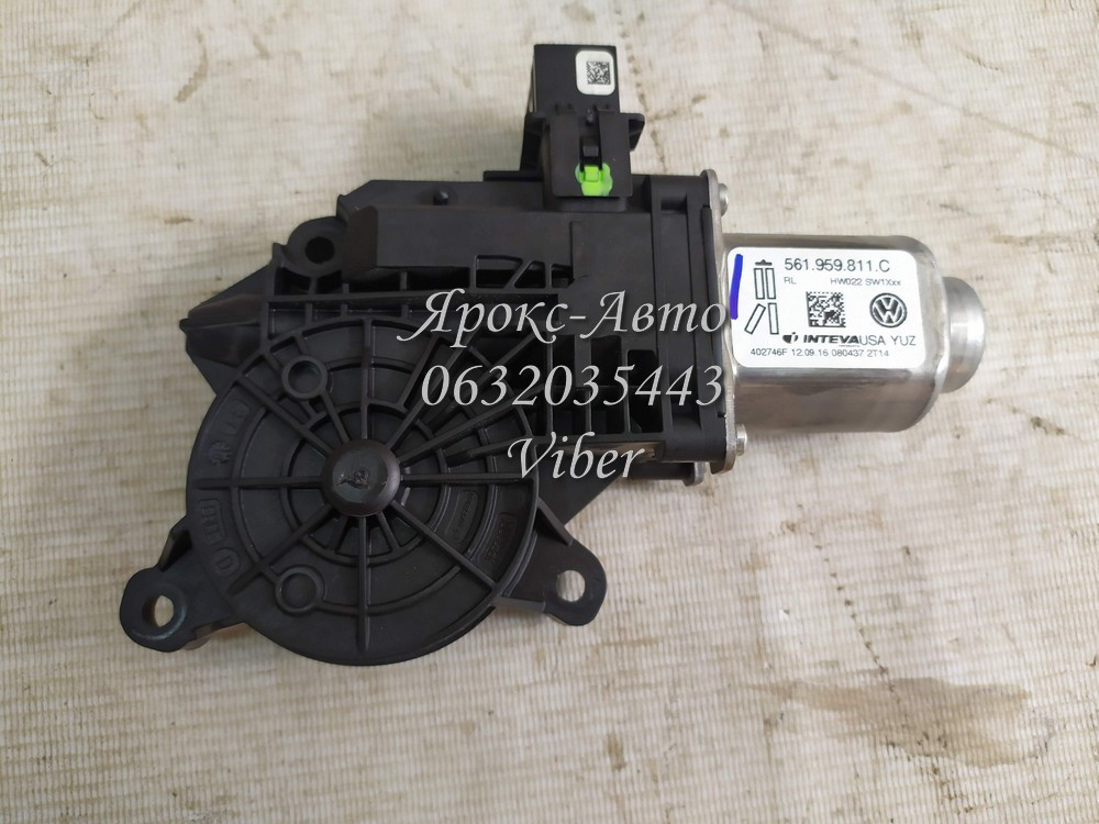 Моторчик склопідіймача лівий електролектр за 14 пінів VW Passat B7 (Америка) 12- 000025134, фото 1