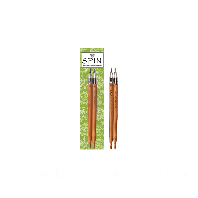 Знімні бамбукові спиці ChiaoGoo (Чіагу) Spin Bamboo 13 см. (L) № 6 (для ручного в'язання) (2505-10)
