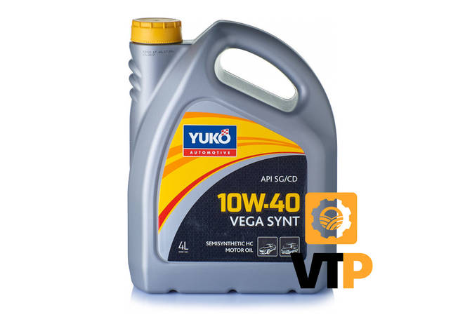 Олива моторна YUKO VEGA SYNT 10W-40  API SG/CD  каністра 4л ПЕ, фото 2