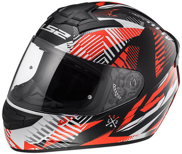 Мотоциклетний шолом Helmets LS2 FF352 ROOKIE r.M INFINITE WHITE BLACK RED