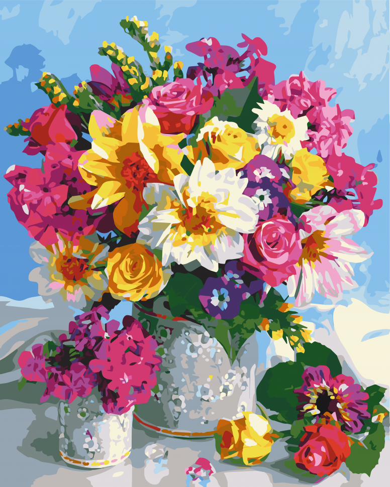 Картина за номерами mebelime . Art Craft "Квіткова веселка" 40 * 50 см 12114-AC