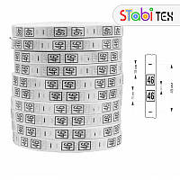 Етикетка вшивная (размерник) поліестер 10мм (40м/боб.) 46 розмір