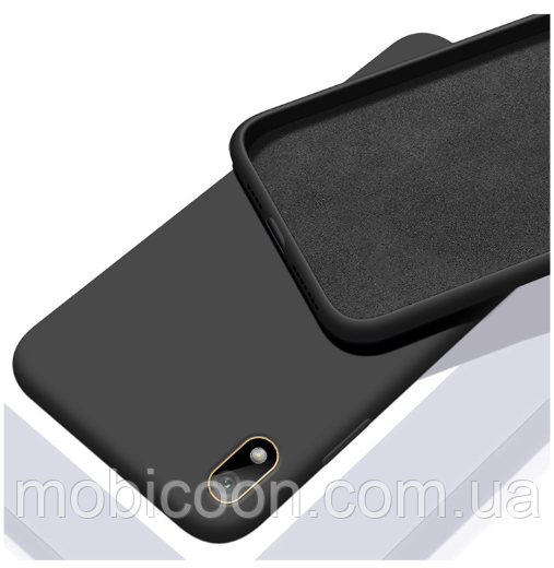 Чохол Silicone Case full для Huawei Y5 2019 Black чорний (хуавей ю5), фото 1