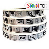 Етикетка вшивна (Розмірник) поліестер 10мм (40м / боб.) 60