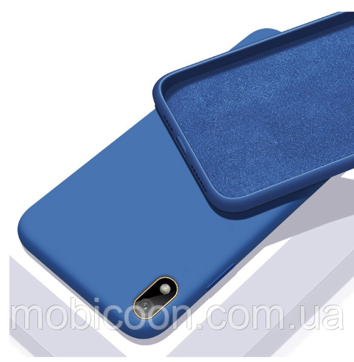 Чохол Silicone Case full для Huawei Y5 2019 Blue синій (хуавей ю5), фото 1