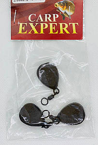 Вантаж Carp Expert Flat Drop Плоский з вертлюгом 120g (3шт)