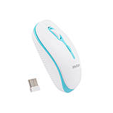 Бездротова оптична миша MEETION Wireless Mouse 2.4G MT-R547 біла з блакитним., фото 3
