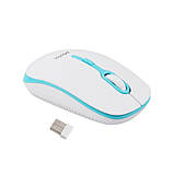 Бездротова оптична миша MEETION Wireless Mouse 2.4G MT-R547 біла з блакитним., фото 4