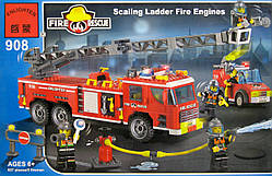 Конструктор Enlighten Brick 908 "Пожежна машина", 607 деталей, 5 фігурок