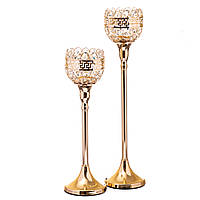 Дует свічників "Кубки" 2 шт. 37 см, 47 см. Метал