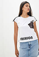 Женская футболка с пайетками (Далида lzn)