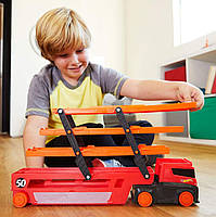 Вантажівка-транспортер Hot Wheels Mega Hauler автовоз на 50 машинок (GHR48), фото 7