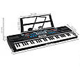 Синтезатор з мікрофоном та тримачем для нот дитячий Electronic Keyboard 8238, фото 3