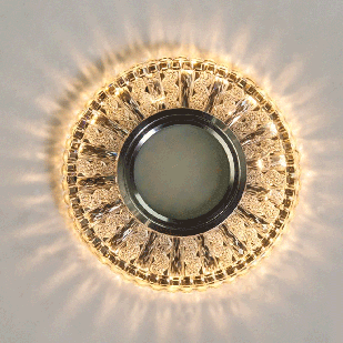 Точковий світильник з вбудованим LED підсвічуванням 3 Вт під лампочку MR 16 СветМира D-8910WH