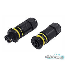 Силовий роз'єм на корпус МАМА+ПАПА IP68. Кількість полюсів 3.