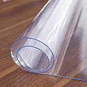 Силіконове м'яке скло (1.4х1.0м) Товщина 1.5 мм Прозора захисна скатертини для столу і меблів Soft Glass, фото 4
