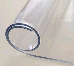 Силіконове м'яке скло (1.4х1.0м) Товщина 1.5 мм Прозора захисна скатертини для столу і меблів Soft Glass, фото 3