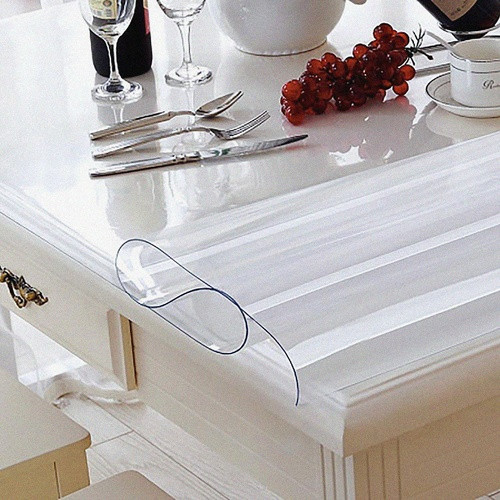 Силіконове м'яке скло (1.9х1.0м) Товщина 1.5 мм Прозора захисна скатертини для столу і меблів Soft Glass, фото 1