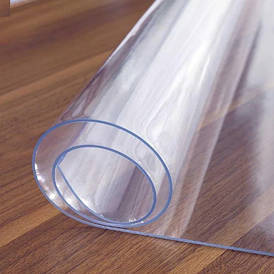 Силіконове м'яке скло (1.6х1.0м) Товщина 1.5 мм Прозора захисна скатертини для столу і меблів Soft Glass