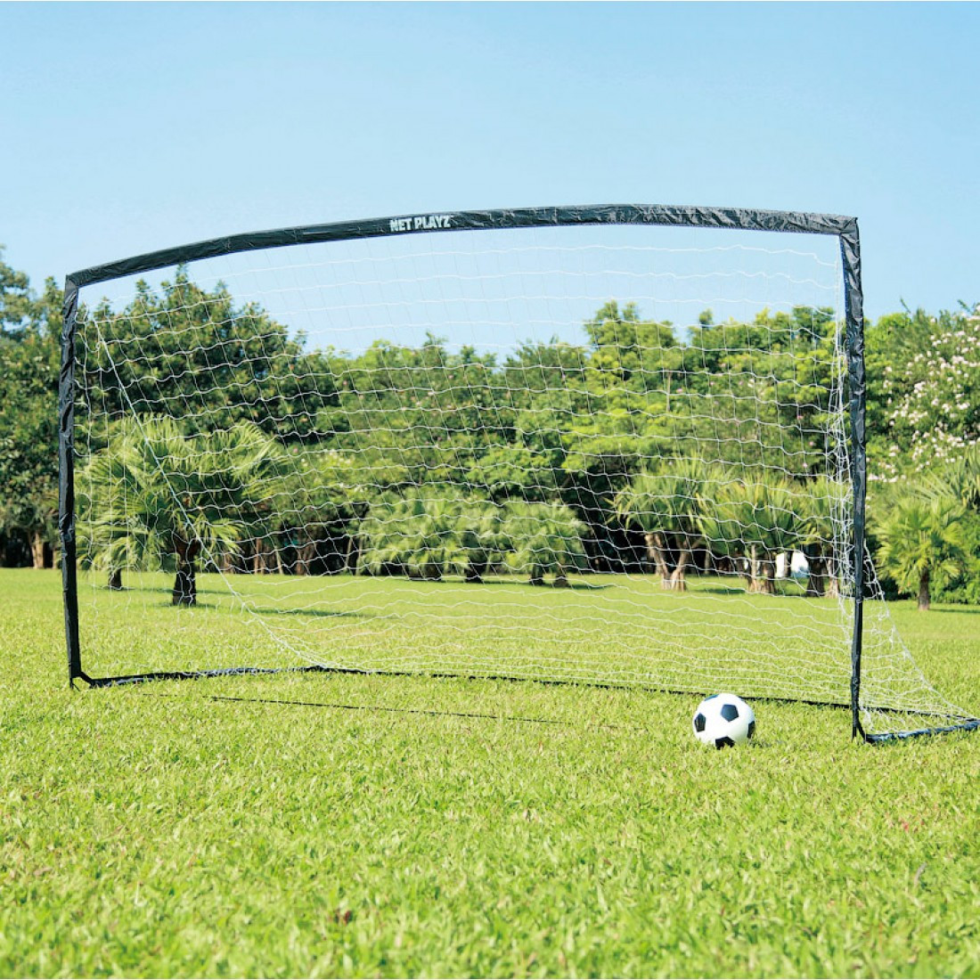 Розкладні футбольні ворота Net Playz Soccer Simple Playz Large 365х180х180 см (ODS-3082), фото 1