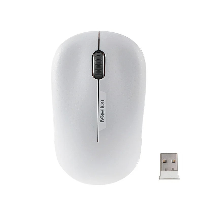 Безпровідна оптична мишка миша MEETION Wireless Mouse 2.4 G MT-R545, біла