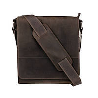 Мужская кожаная сумка через плечо KAFA 0021 коричневый