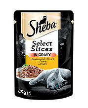 Вологий корм Sheba (Шеба) cig POU для кішок домашня птиця в соусі, 85 г